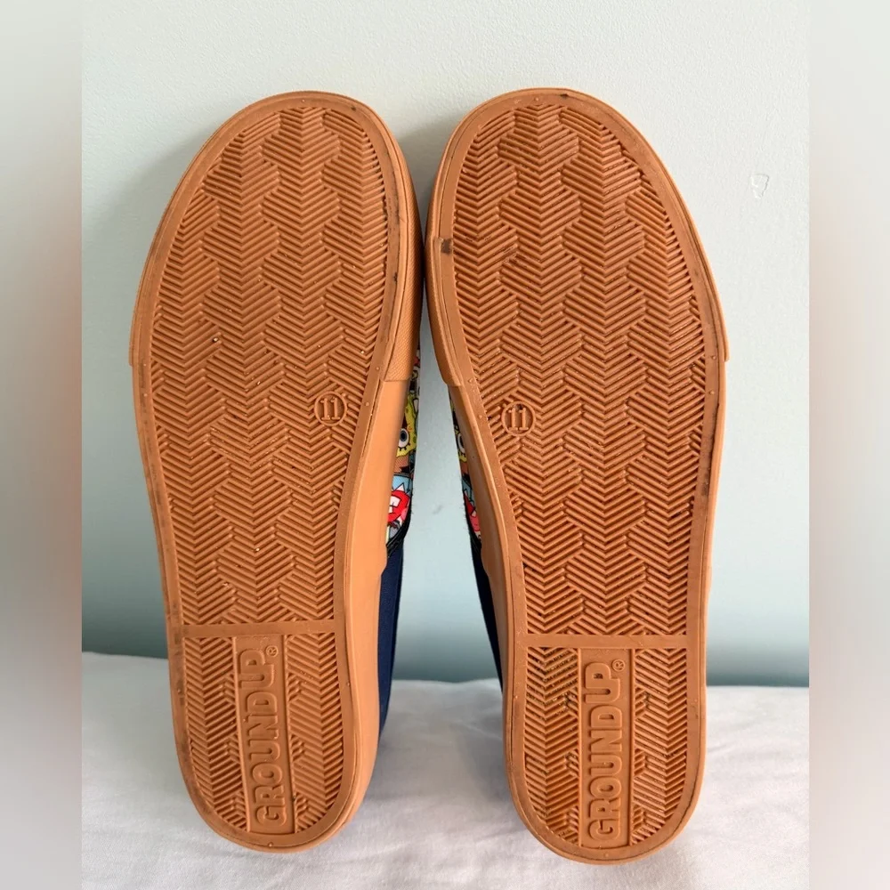 Ground Up SpongeBob Slip On Sneakers Men's 11 Krusty Krab